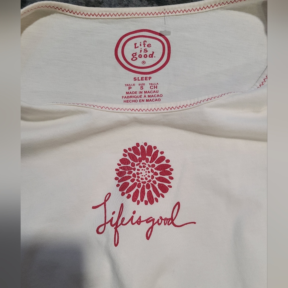 Life Is Good Long Sleeve Pajama Top sz S - Picture 5 of 9
